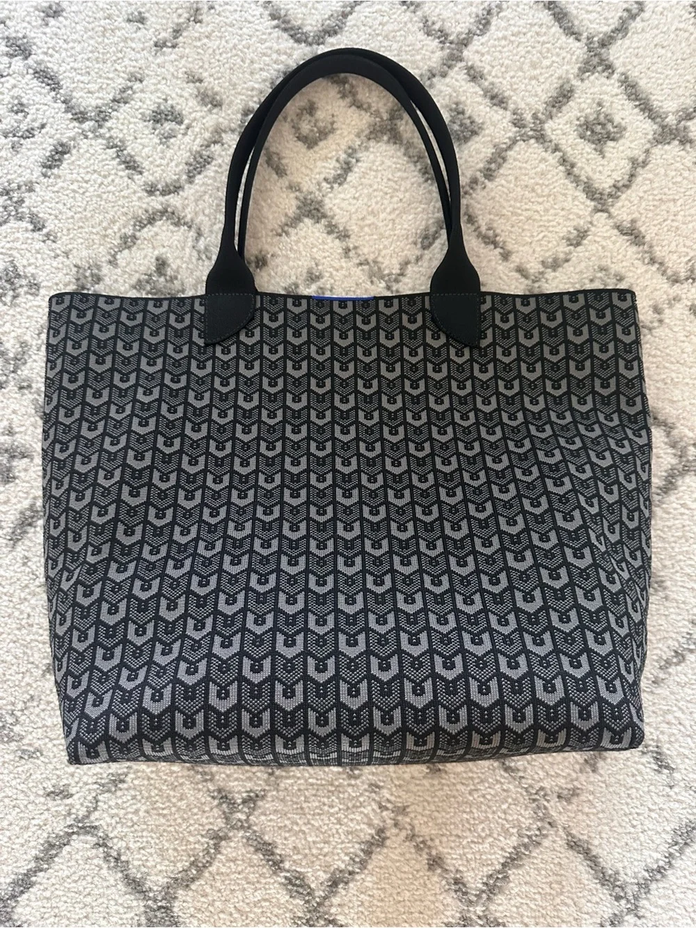 Rothy's Black and Gray Patterned Tote